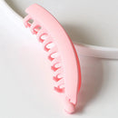 Frosted Solid Color Banana Hair Clips – Fashion Ponytail Barrettes & Hair Claws for Women